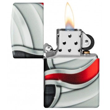 Зажигалка Zippo Flame Design с покрытием White Matte, латунь/сталь, белая, матовая, 38x13x57 мм-6
