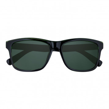 Очки солнцезащитные ZIPPO, унисекс, черные с зеленым, оправа из поликарбоната-1