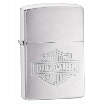 Зажигалка ZIPPO Harley-Davidson®, с покрытием Brushed Chrome, латунь/сталь, серебристая, 38x13x57 мм