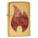 Зажигалка ZIPPO Rusty Flame с покрытием Brushed Brass, латунь/сталь, золотистая, 38x13x57 мм