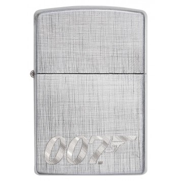 Зажигалка ZIPPO James Bond с покрытием Brushed Chrome, латунь/сталь, серебристая, 36x12x56 мм-1