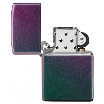 Зажигалка ZIPPO Classic с покрытием Iridescent, латунь/сталь, фиолетовая, матовая, 38x13x57 мм-3