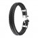 Браслет ZIPPO Steel Braided Leather Bracelet, чёрный, натуральная плетёная кожа/сталь, 20 см