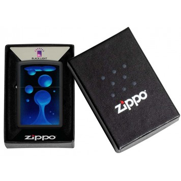 Зажигалка ZIPPO Lava Lamp с покрытием Black Light, латунь/сталь, черная,матовая 38x13x57 мм-5