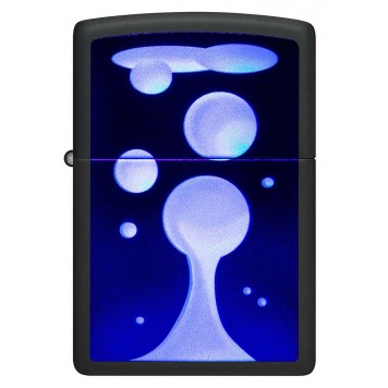 Зажигалка ZIPPO Lava Lamp с покрытием Black Light, латунь/сталь, черная,матовая 38x13x57 мм-6