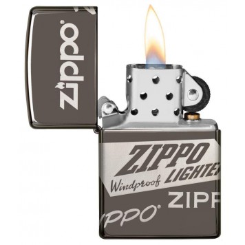 Зажигалка ZIPPO Classic с покрытием Black Ice®, латунь/сталь, чёрная, глянцевая, 38x13x57 мм-1