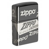 Зажигалка ZIPPO Classic с покрытием Black Ice®, латунь/сталь, чёрная, глянцевая, 38x13x57 мм