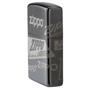 Зажигалка ZIPPO Classic с покрытием Black Ice®, латунь/сталь, чёрная, глянцевая, 38x13x57 мм-5