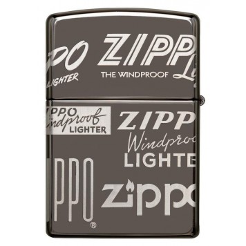 Зажигалка ZIPPO Classic с покрытием Black Ice®, латунь/сталь, чёрная, глянцевая, 38x13x57 мм-7