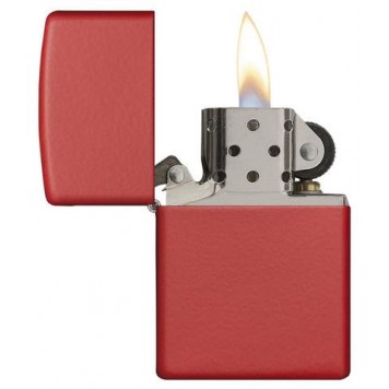 Зажигалка ZIPPO Classic с покрытием Red Matte, латунь/сталь, красная, матовая, 38x13x57 мм-2