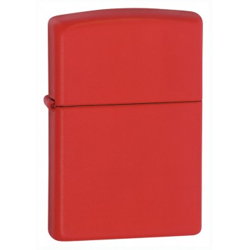 Зажигалка ZIPPO Classic с покрытием Red Matte, латунь/сталь, красная, матовая, 38x13x57 мм