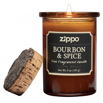 Ароматизированная свеча ZIPPO Bourbon & Spice, воск/хлопок/кора древесины/стекло, 70x100 мм-3