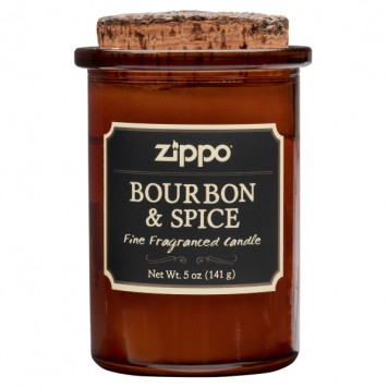 Ароматизированная свеча ZIPPO Bourbon & Spice, воск/хлопок/кора древесины/стекло, 70x100 мм
