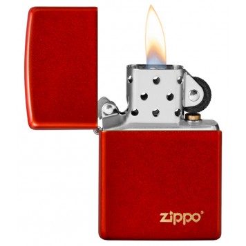 Зажигалка ZIPPO Classic с покрытием Metallic Red, латунь/сталь, красная, матовая, 38x13x57 мм-2