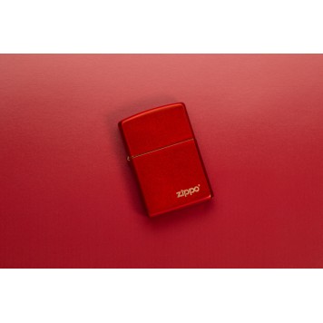 Зажигалка ZIPPO Classic с покрытием Metallic Red, латунь/сталь, красная, матовая, 38x13x57 мм-12