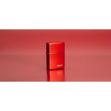 Зажигалка ZIPPO Classic с покрытием Metallic Red, латунь/сталь, красная, матовая, 38x13x57 мм-10