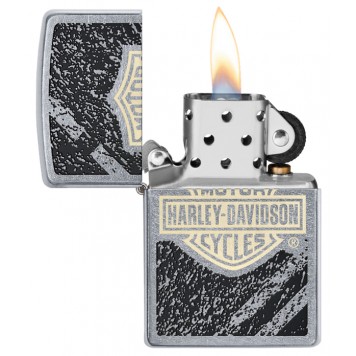 Зажигалка ZIPPO Harley-Davidson® с покрытием Street Chrome™, латунь/сталь, серебристая, 38x13x57 мм-1