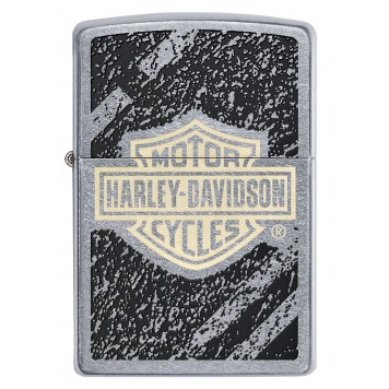 Зажигалка ZIPPO Harley-Davidson® с покрытием Street Chrome™, латунь/сталь, серебристая, 38x13x57 мм