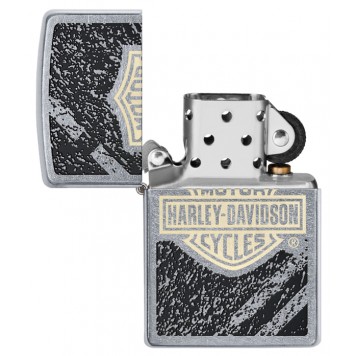 Зажигалка ZIPPO Harley-Davidson® с покрытием Street Chrome™, латунь/сталь, серебристая, 38x13x57 мм-2