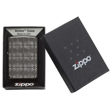 Зажигалка ZIPPO Armor® с покрытием Black Ice®, латунь/сталь, чёрная, глянцевая, 37х13x58 мм-5