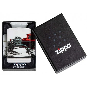 Зажигалка ZIPPO Hot Rod Design с покрытием 540 Matte, латунь/сталь, белая, матовая, 38x13x57 мм-5