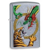 Зажигалка ZIPPO Dragon Design с покрытием Street Chrome™, латунь/сталь, серебристая, 38x13x57 мм