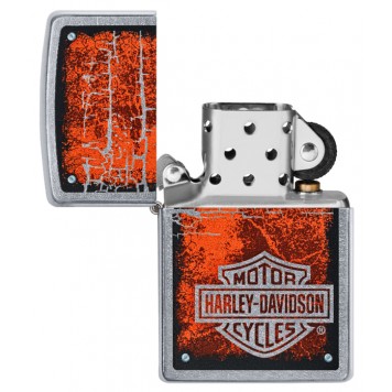 Зажигалка ZIPPO Harley-Davidson® с покрытием Street Chrome™, латунь/сталь, серебристая, 38x13x57 мм-3