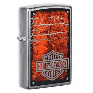 Зажигалка ZIPPO Harley-Davidson® с покрытием Street Chrome™, латунь/сталь, серебристая, 38x13x57 мм