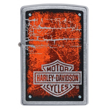 Зажигалка ZIPPO Harley-Davidson® с покрытием Street Chrome™, латунь/сталь, серебристая, 38x13x57 мм-1