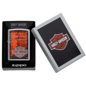 Зажигалка ZIPPO Harley-Davidson® с покрытием Street Chrome™, латунь/сталь, серебристая, 38x13x57 мм-5