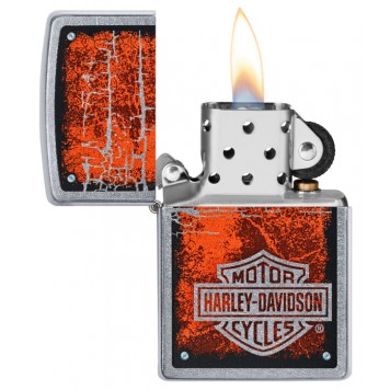 Зажигалка ZIPPO Harley-Davidson® с покрытием Street Chrome™, латунь/сталь, серебристая, 38x13x57 мм-2