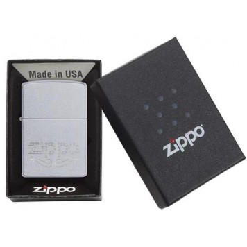 Зажигалка ZIPPO Classic с покрытием Satin Chrome™, латунь/сталь, серебристая, матовая, 38x13x57 мм-1