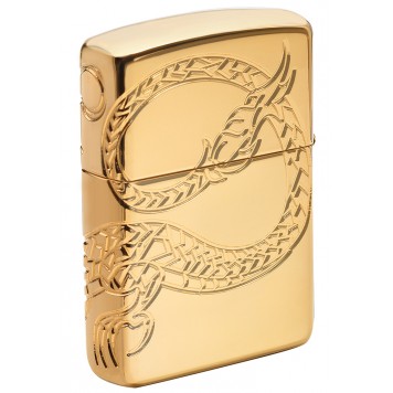 Зажигалка ZIPPO Armor™ с покрытием High Polish Gold Plate, латунь/сталь, золотистая, 38x13x57 мм-1