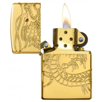 Зажигалка ZIPPO Armor™ с покрытием High Polish Gold Plate, латунь/сталь, золотистая, 38x13x57 мм-2