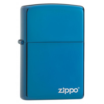 Зажигалка ZIPPO Classic с покрытием Sapphire™, латунь/сталь, синяя, глянцевая, 38x13x57 мм