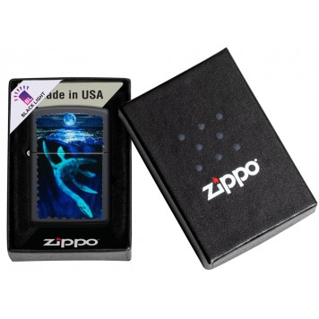 Зажигалка ZIPPO Lock Ness с покрытием Black Light, латунь/сталь, черная, матовая 38x13x57 мм-5