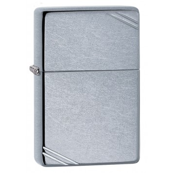 Зажигалка ZIPPO Vintage с покрытием Street Chrome™, латунь/сталь, серебристая, матовая, 38x13x57 мм