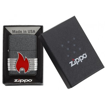 Зажигалка ZIPPO Classic с покрытием Iron Stone™, латунь/сталь, серая, матовая, 38x13x57 мм-6