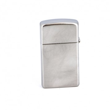 Зажигалка ZIPPO Slim® с покрытием Satin Chrome™, латунь/сталь, серебристая, матовая, 29x10x60 мм-3