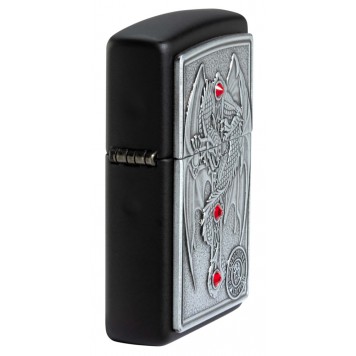 Зажигалка ZIPPO Winged Dragon Cross с покрытием Black Matte, латунь/сталь, чёрная, 38x13x57 мм-6