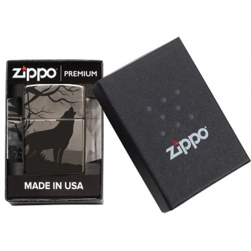 Зажигалка ZIPPO Classic с покрытием Black Ice®, латунь/сталь, чёрная, глянцевая, 38x13x57 мм-8
