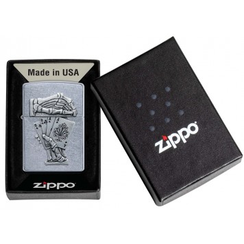 Зажигалка ZIPPO Dead Mans Hand с покрытием Street Chrome, латунь/сталь, серебристая, 38x13x57 мм-5