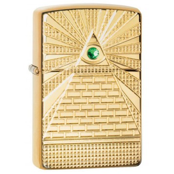 Зажигалка ZIPPO Armor™ с покрытием High Polish Brass, латунь/сталь, золотистая, 38x13x57 мм-1