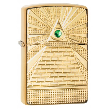 Зажигалка ZIPPO Armor™ с покрытием High Polish Brass, латунь/сталь, золотистая, 38x13x57 мм