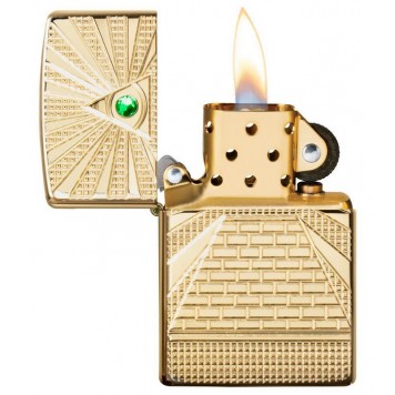 Зажигалка ZIPPO Armor™ с покрытием High Polish Brass, латунь/сталь, золотистая, 38x13x57 мм-3