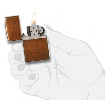 Зажигалка ZIPPO Classic с покрытием Toffee™, латунь/сталь, светло-коричневая, матовая, 36x12x56 мм-4