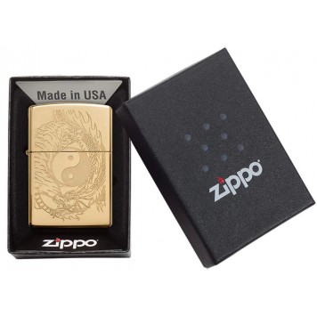 Зажигалка ZIPPO Classic с покрытием High Polish Brass, латунь/сталь, золотистая, 38x13x57 мм-5