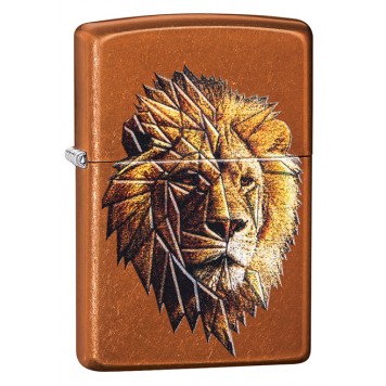 Зажигалка ZIPPO Polygonal Lion с покрытием Toffee™, латунь/сталь, медная, матовая, 36x12x56 мм