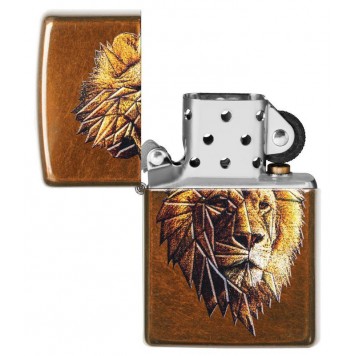 Зажигалка ZIPPO Polygonal Lion с покрытием Toffee™, латунь/сталь, медная, матовая, 36x12x56 мм-2