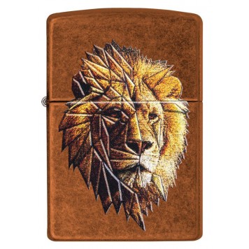 Зажигалка ZIPPO Polygonal Lion с покрытием Toffee™, латунь/сталь, медная, матовая, 36x12x56 мм-3